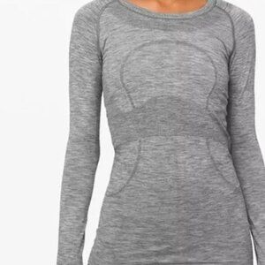 *SOLD*   Swiftly Tech Long Sleeve Top - Heathered Grey - Size 6